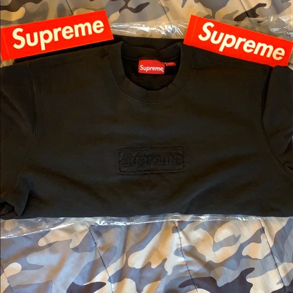 Supreme ss20 cutout box logo crew neck - Picture 1 of 8